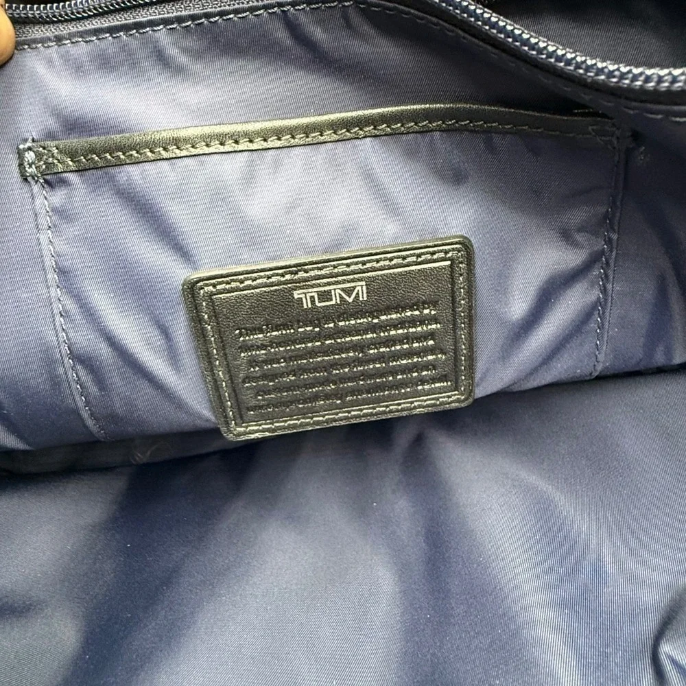 TUMI Villa Lucca City Business Tote 73124D2 Black Leather T-Pass Laptop Bag